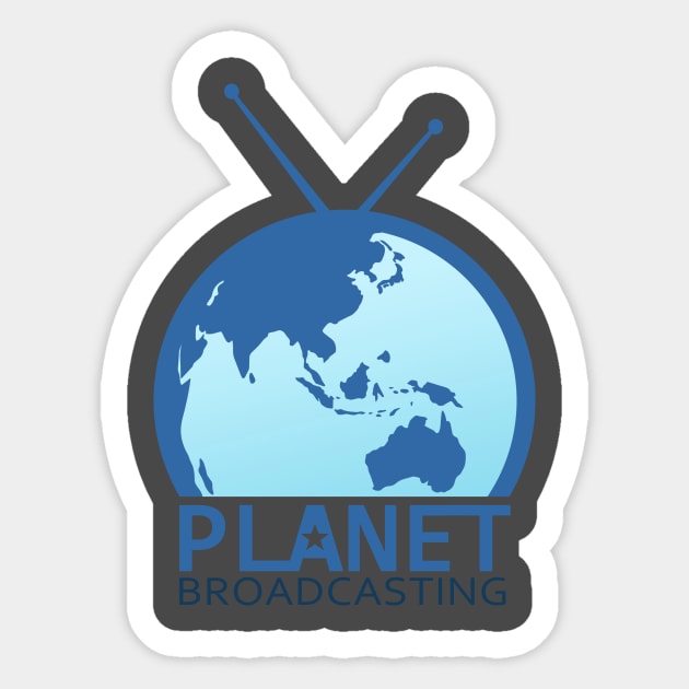 Planet Broadcasting Logo Sticker by Mr Sunday Movies